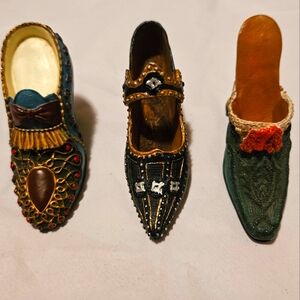 Set of three Miniature Resin Shoes